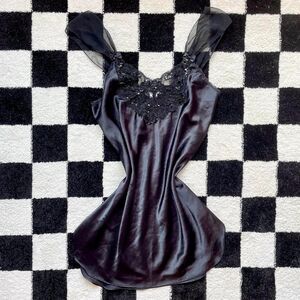 Vintage Dentelle Black Slip L